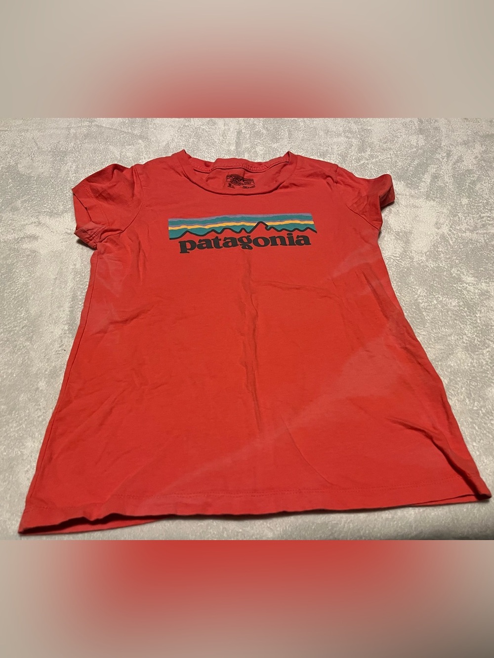 Patagonia Kids Coral Logo Short Sleeve Tee